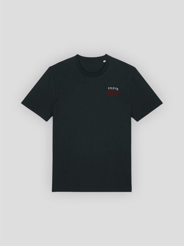 Een chinese dragon casual t shirt van Wurban Wear met daarop een draak als mytisch wezen in een japanse stijl
