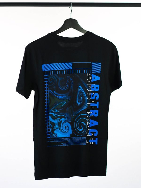 Een abstract t shirt van Wurban Wear dit casual t shirt heeft een abstracte kunstvorming op de achterkant