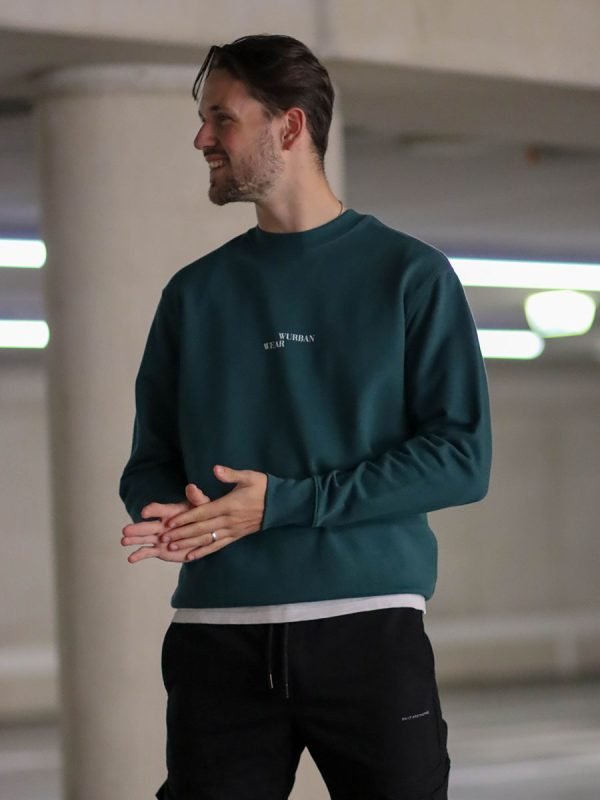 de never waste talent groene sweater van wurban wear is een sport sweater vol motivatie