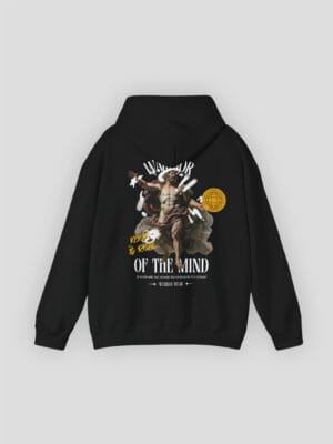 een inspirerende oversized hoodie van Wurban Wear met de stoic quote warrior of the mind