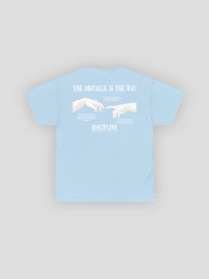 the obstacle is the way quote streetwear oversized t shirt van Wurban Wear in een natuurlijke omgeving