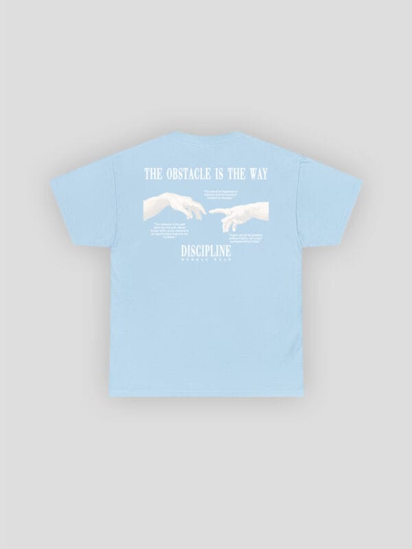the obstacle is the way quote streetwear oversized t shirt van Wurban Wear in een natuurlijke omgeving