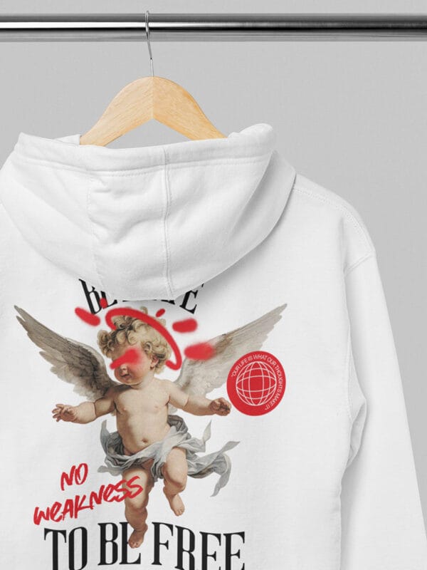 Met de inspirerende quote be brave to be free is deze oversized hoodie van Wurban Wear een sprekend stoic trui