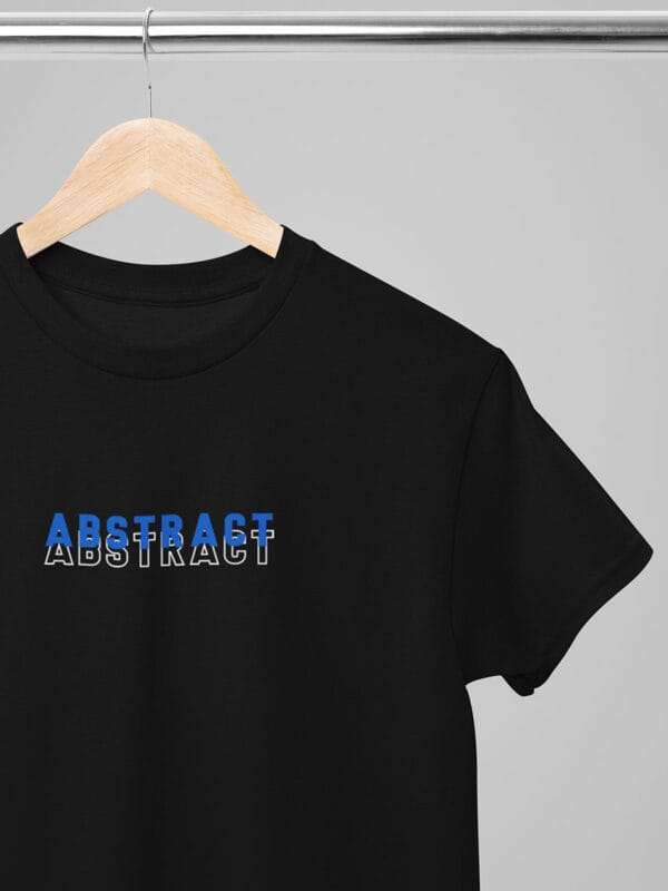 Een abstract t shirt van Wurban Wear dit casual t shirt heeft een abstracte kunstvorming op de achterkant