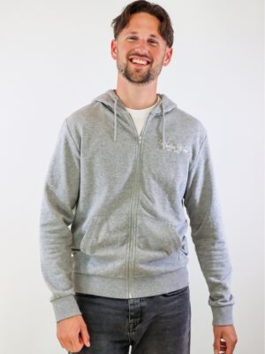 Wurban wear x jack en jones zipped hoodie, deze hoodie met rits is een comfortabele pump cover hoodie